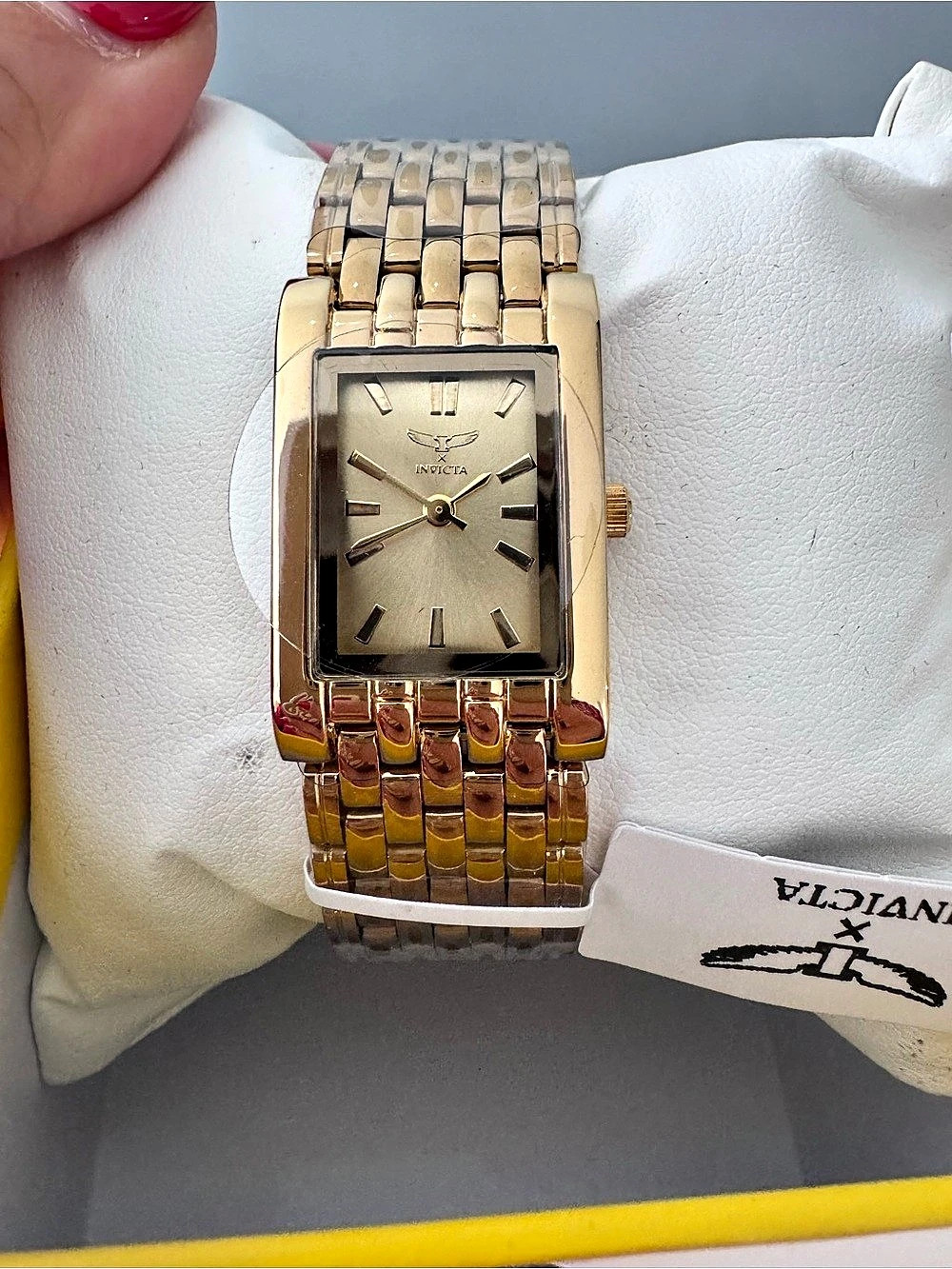 Invicta Specialty Gold-Tone Women's Rectangular Watch Gold